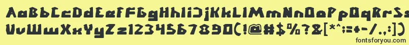 CHUNKY BAR Font – Black Fonts on Yellow Background