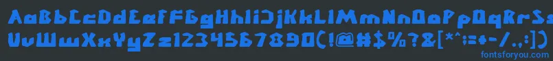 CHUNKY BAR Font – Blue Fonts on Black Background