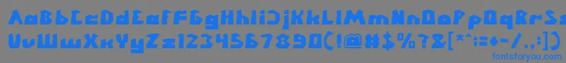 CHUNKY BAR Font – Blue Fonts on Gray Background