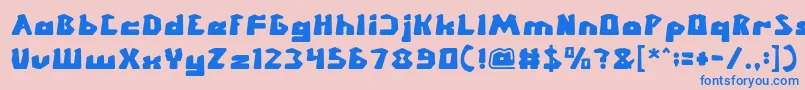 CHUNKY BAR Font – Blue Fonts on Pink Background