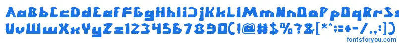 フォントCHUNKY BAR – 白い背景に青い文字