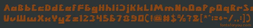 CHUNKY BAR Font – Brown Fonts on Black Background