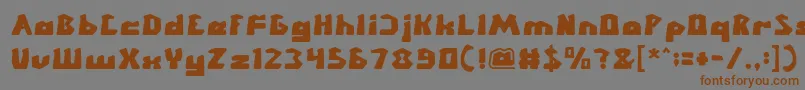 CHUNKY BAR Font – Brown Fonts on Gray Background