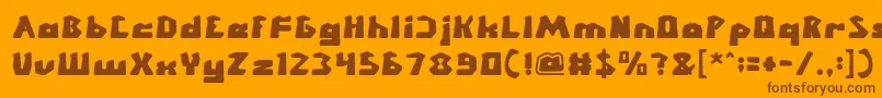 CHUNKY BAR Font – Brown Fonts on Orange Background