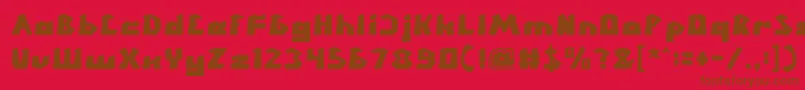 CHUNKY BAR Font – Brown Fonts on Red Background