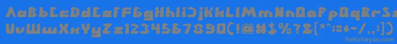 CHUNKY BAR Font – Gray Fonts on Blue Background