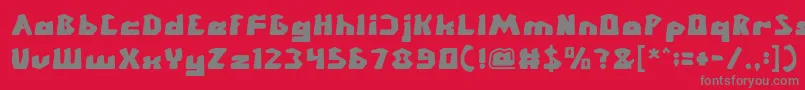 CHUNKY BAR Font – Gray Fonts on Red Background