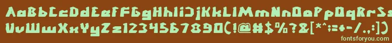 CHUNKY BAR Font – Green Fonts on Brown Background