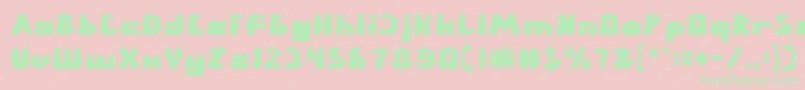 CHUNKY BAR-Schriftart – Grüne Schriften auf rosa Hintergrund