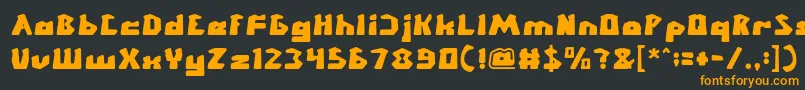 フォントCHUNKY BAR – 黒い背景にオレンジの文字