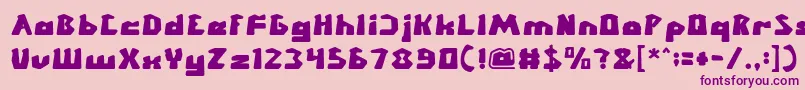 CHUNKY BAR Font – Purple Fonts on Pink Background