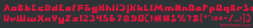 CHUNKY BAR Font – Red Fonts on Black Background