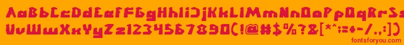 CHUNKY BAR Font – Red Fonts on Orange Background