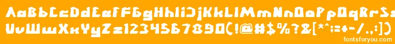 CHUNKY BAR Font – White Fonts on Orange Background