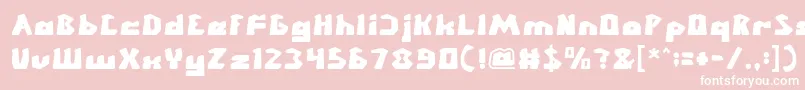 CHUNKY BAR Font – White Fonts on Pink Background