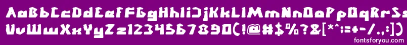 CHUNKY BAR Font – White Fonts on Purple Background