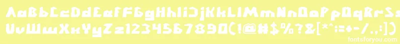 CHUNKY BAR Font – White Fonts on Yellow Background