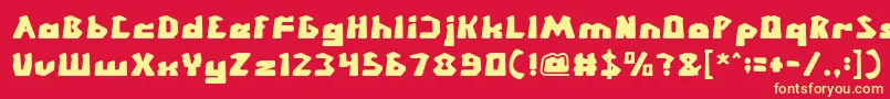 CHUNKY BAR Font – Yellow Fonts on Red Background