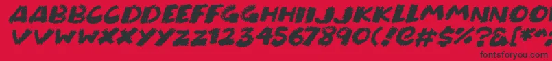 Police Chunky Chalk Italic – polices noires sur fond rouge