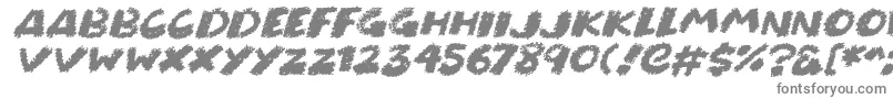 Chunky Chalk Italic Font – Gray Fonts on White Background