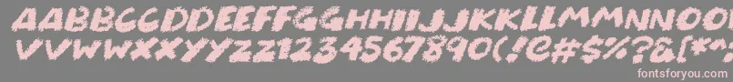 Chunky Chalk Italic Font – Pink Fonts on Gray Background