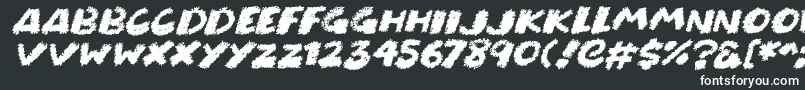 フォントChunky Chalk Italic – 白い文字