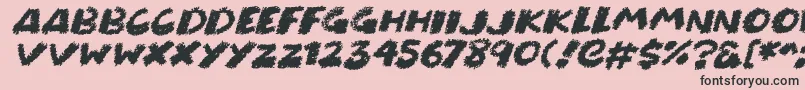 フォントChunky Chalk Italic – ピンクの背景に黒い文字