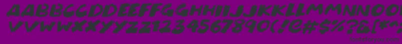 Chunky Chalk Italic-Schriftart – Schwarze Schriften auf violettem Hintergrund