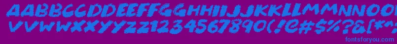 Police Chunky Chalk Italic – polices bleues sur fond violet