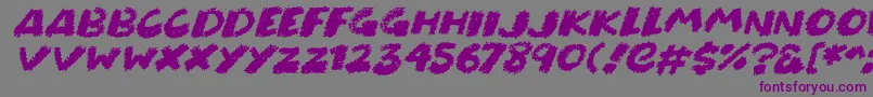 フォントChunky Chalk Italic – 紫色のフォント、灰色の背景