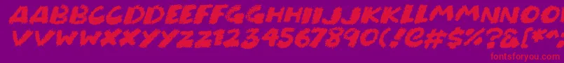 fuente Chunky Chalk Italic – Fuentes Rojas Sobre Fondo Morado