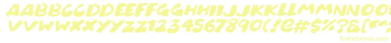 Czcionka Chunky Chalk Italic – żółte czcionki
