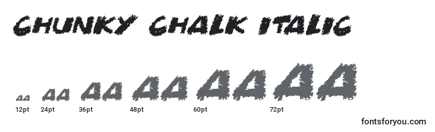Tamanhos de fonte Chunky Chalk Italic (123454)