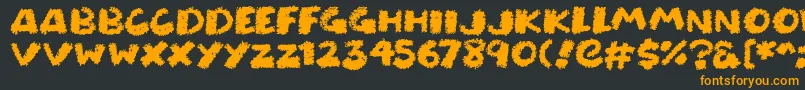 Chunky Chalk Font – Orange Fonts on Black Background