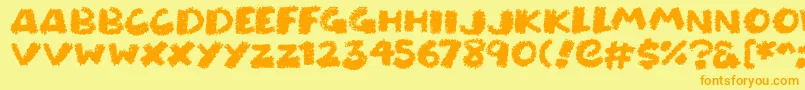 Fonte Chunky Chalk – fontes laranjas em um fundo amarelo