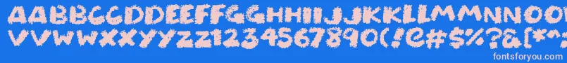 Chunky Chalk-Schriftart – Rosa Schriften auf blauem Hintergrund