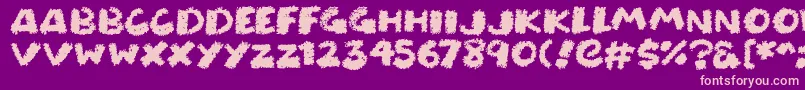 Chunky Chalk Font – Pink Fonts on Purple Background