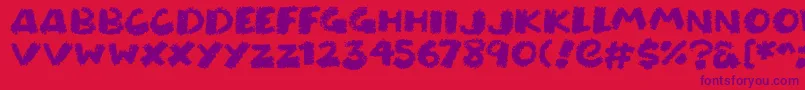 Chunky Chalk Font – Purple Fonts on Red Background