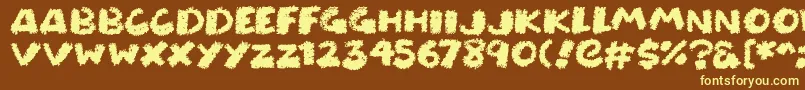 Шрифт Chunky Chalk – жёлтые шрифты на коричневом фоне