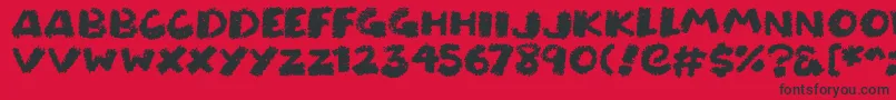 Chunky Chalk Font – Black Fonts on Red Background
