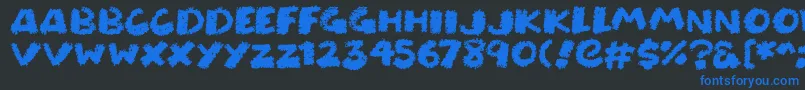 Chunky Chalk Font – Blue Fonts on Black Background