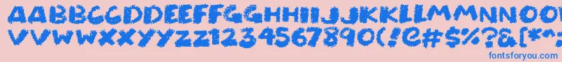 Chunky Chalk Font – Blue Fonts on Pink Background