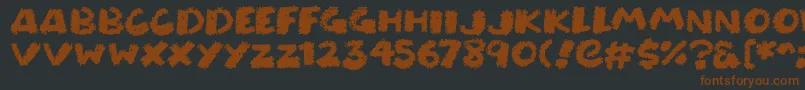 Chunky Chalk Font – Brown Fonts on Black Background