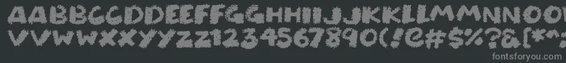 Chunky Chalk Font – Gray Fonts on Black Background