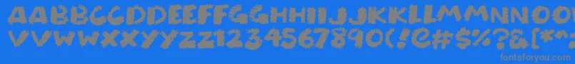 Chunky Chalk Font – Gray Fonts on Blue Background