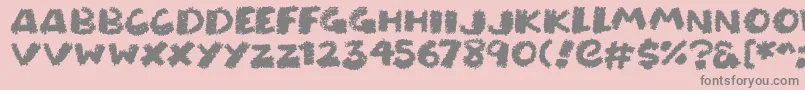 Chunky Chalk Font – Gray Fonts on Pink Background