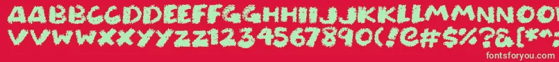 Chunky Chalk Font – Green Fonts on Red Background