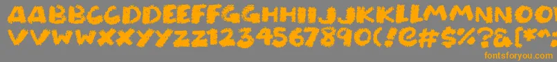 Chunky Chalk Font – Orange Fonts on Gray Background