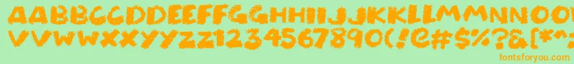 Chunky Chalk Font – Orange Fonts on Green Background
