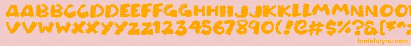 Chunky Chalk Font – Orange Fonts on Pink Background